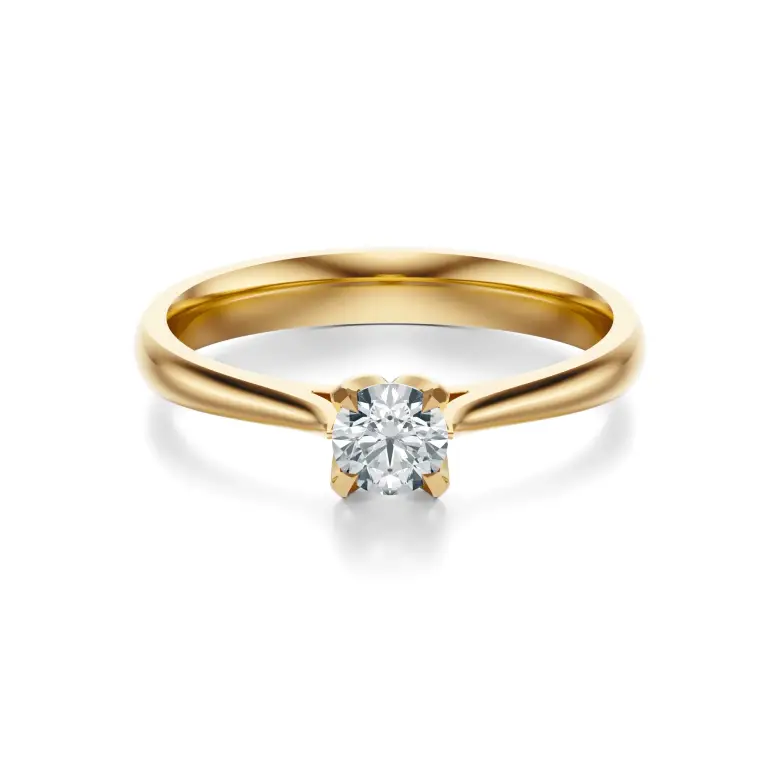 Pierścionek zaręczynowy złoty z diamentem AJPZ_111